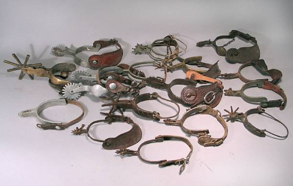 Appraisal: A lot of single spurs and two pairs Mostly vintage