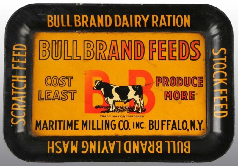 Appraisal: Bull Brand Feeds Tip Tray Description Nice piece in respectable