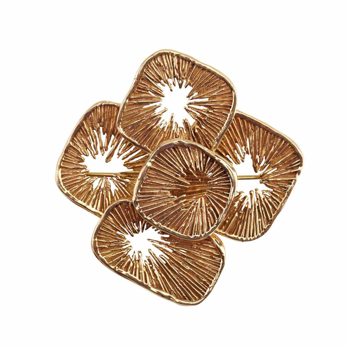 Appraisal: Secrett Ts k Yellow Gold Abstract Brooch g Weight