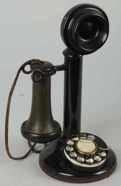 Appraisal: Western Electric Dial Candlestick Telephone Circa black brass AL on