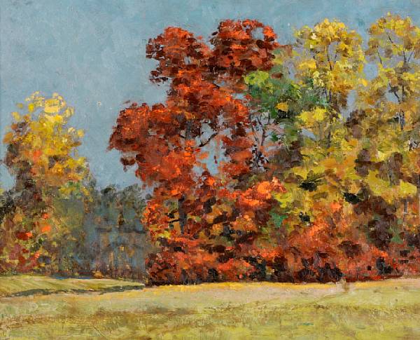 Appraisal: Robert Wesley Amick American - Autumn Landscape signed 'Robert Wesley