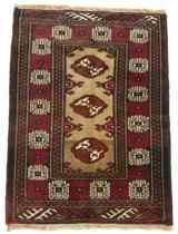 Appraisal: Persian Turkman Rug Persian Turkman rug Size approx x '