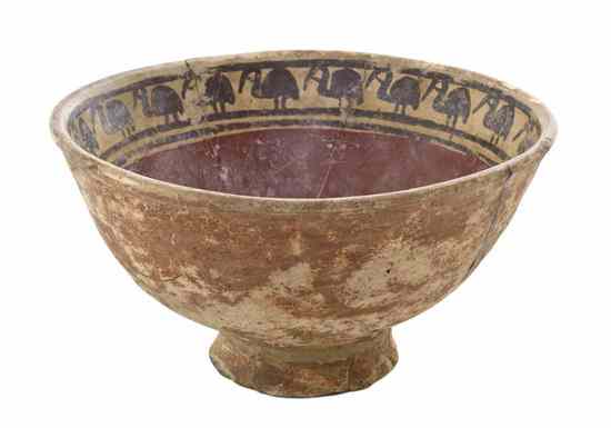 Appraisal: A Pre-Columbian Style Pottery Footed Bowl of circular form having