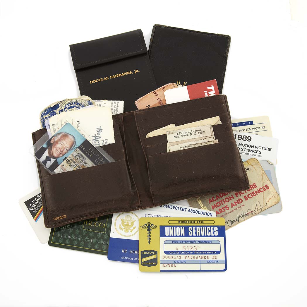 Appraisal: FAIRBANKS DOUGLAS JR Three wallets belonging to Douglas Fairbanks Jr