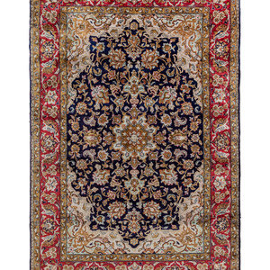 Appraisal: A Qum Silk Rug Circa feet inches x feet inches