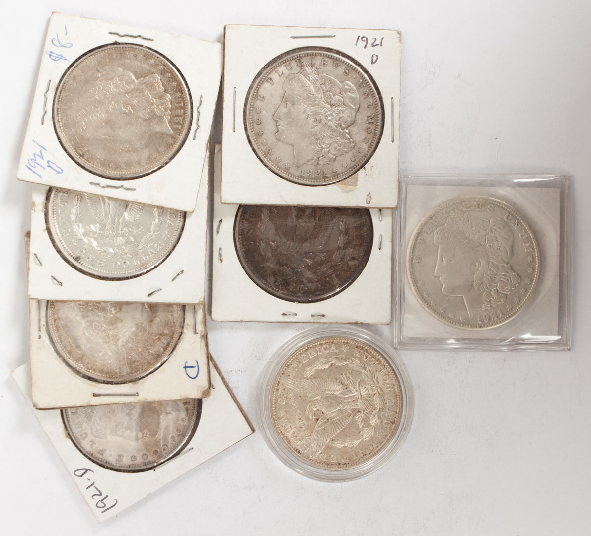 Appraisal: U S Silver Dollars Eight Morgan type comprising four -D