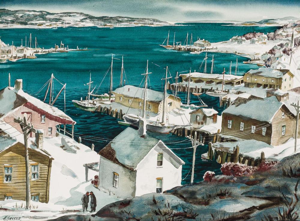 Appraisal: HENRY GASSER American - The Harbor watercolor signed lower left