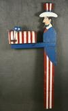 Appraisal: MAILBOX - th C folk art mailbox in Uncle Sam