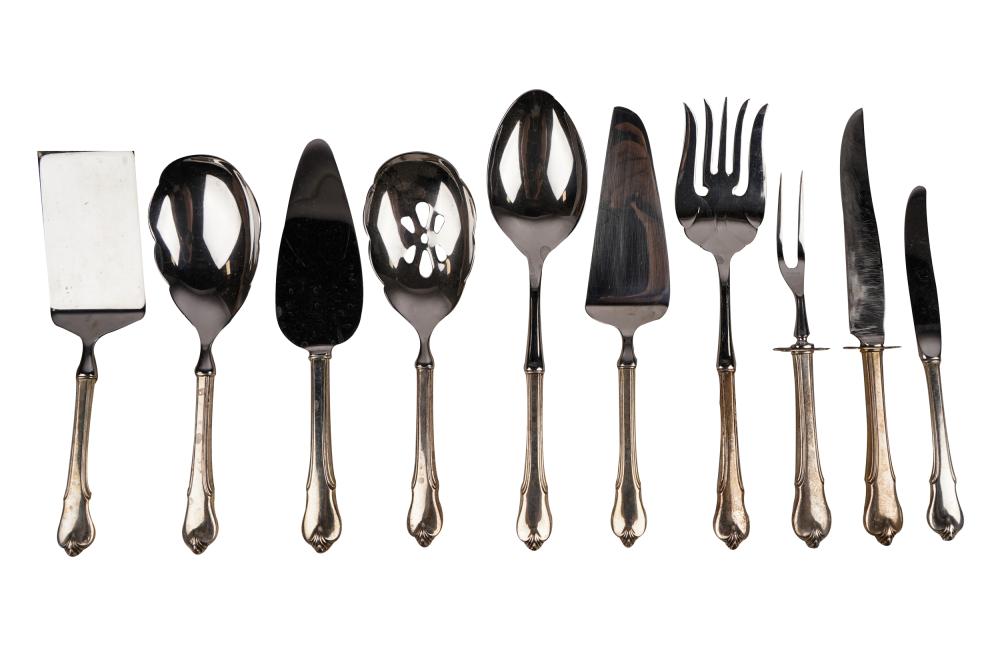 Appraisal: WALLACE STERLING-HANDLED PARTIAL FLATWARE SERVICE'Grand Colonial' pattern the silver handles