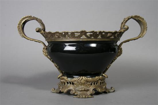 Appraisal: A Louis XVI Style Gilt-Metal Mounted Jardiniere Width inches