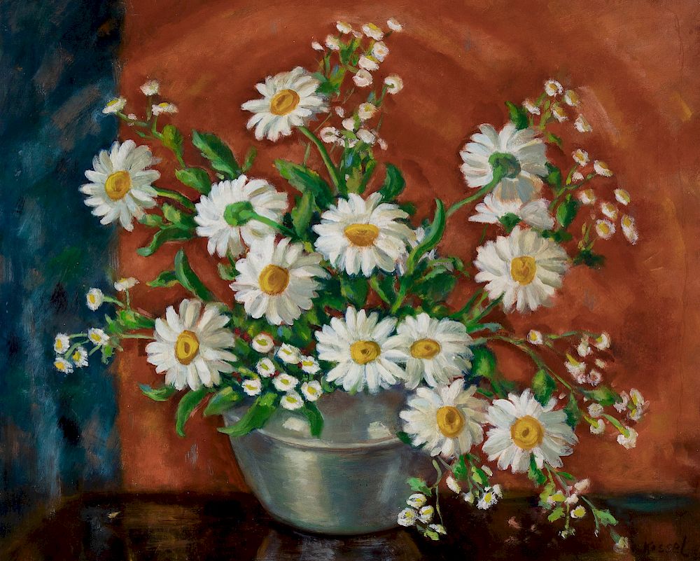 Appraisal: Eleanora Kissel White Flowers ELEANORA KISSEL - White Flowers oil