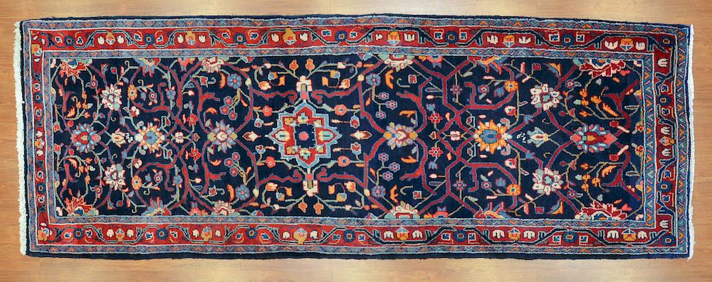 Appraisal: Persian Mahal Sarouk runner approx x Iran circa Condition Needs