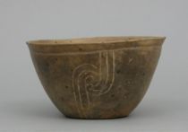 Appraisal: Mississippian Pottery Bowl American circa A D A dark grey