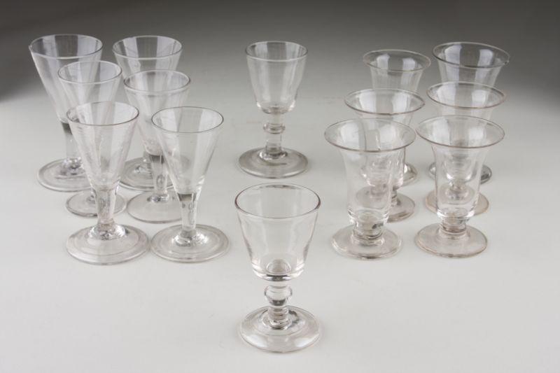 Appraisal: Assembled Set of Syllabub or Jelly Glasses English and American