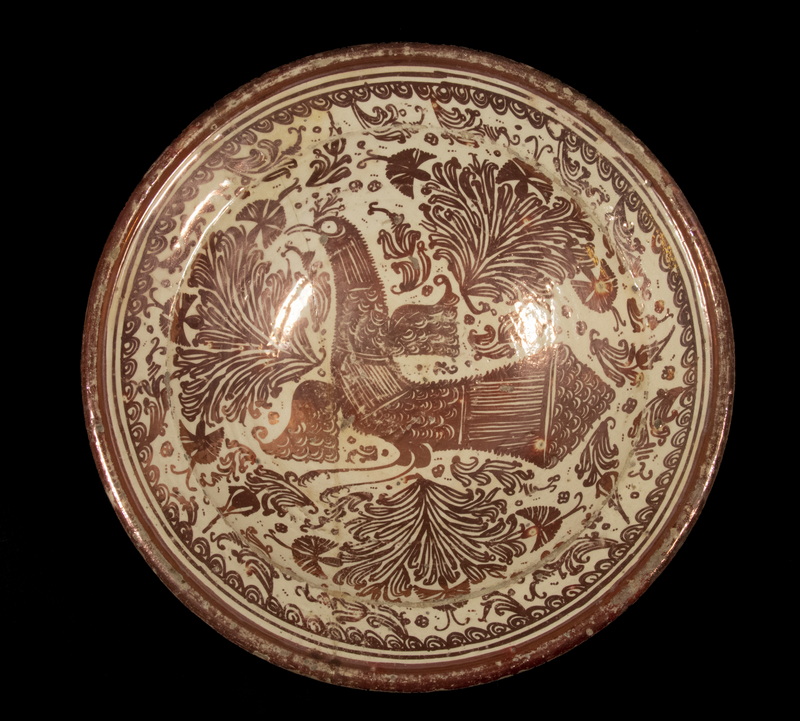 Appraisal: HISPANO-MORESQUE COPPER LUSTRE FAIENCE BOWL Late th - Early th