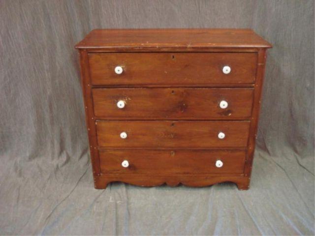 Appraisal: th Century Pine Chest From a Bedford home Dimensions x