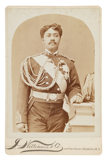 Appraisal: HAWAII Group of cabinet card portraits of the Kalakaua family