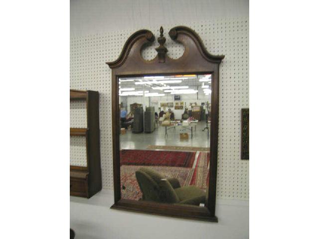 Appraisal: Mahogany Decorator Mirror Chippendale style arch top