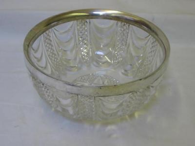 Appraisal: A CUT GLASS BOWL of circular form the moulded body