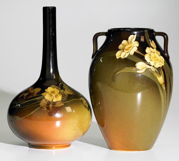 Appraisal: ROOKWOOD Two Standard Glaze vases one by Josephine Zettel with