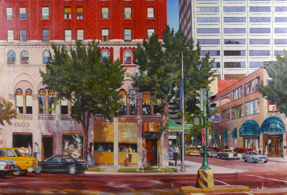 Appraisal: NELSON William American - Chicago Street Scene at the Corner