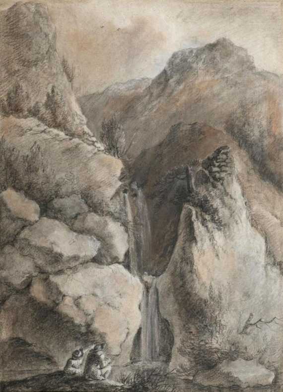 Appraisal: WOLF CASPAR Muri - Mannheim Waterfall near Balsthal Chalk on