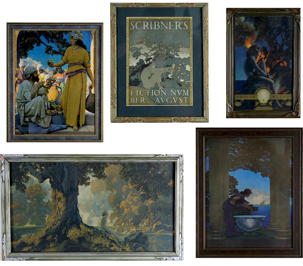 Appraisal: Maxfield Parrish Art Nouveau Framed Art Print Maxfield Frederick Parrish