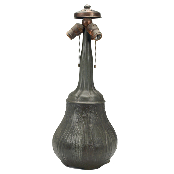 Appraisal: Handel lamp base broad base in bronzed metal with sculpted