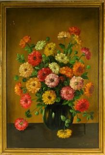 Appraisal: Henry Leon Sanger O B Floral Still Life Painting MASSACHUSETTS