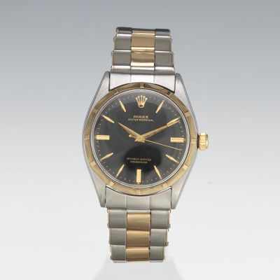 Appraisal: A Gentleman's Rolex Oyster Perpetual Two Tone Wrist Watch Stainless