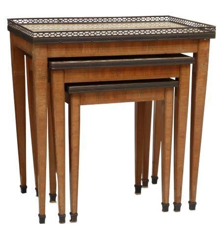 Appraisal: lot of French Louis XVI style mahogany nesting tables th