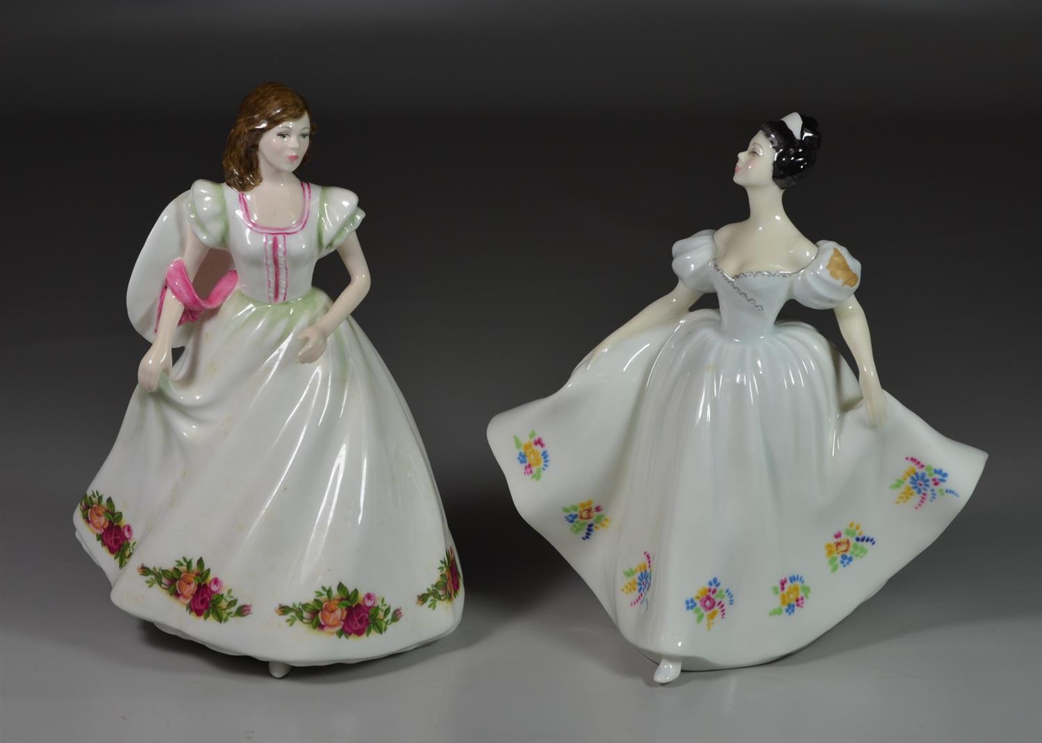 Appraisal: Royal Doulton bone china figurines Kate HN Annabelle HN tallest