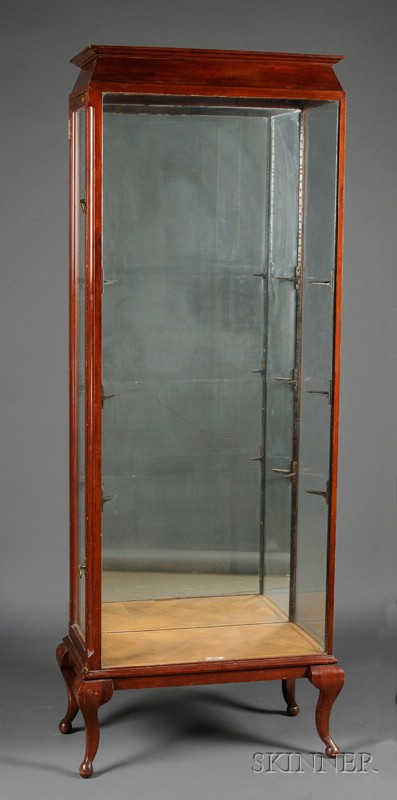 Appraisal: Victorian Mahogany Display Cabinet late th century with glass top