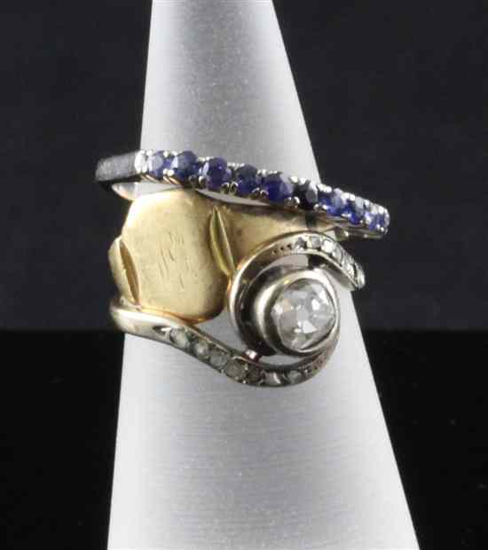 Appraisal: An Edwardian diamond set dress ring and a small quantity