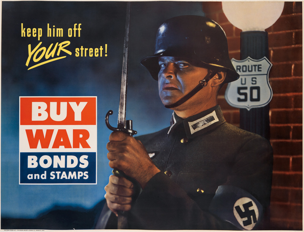 Appraisal: DESIGNER UNKNOWN KEEP HIM OFF YOUR STREET BUY WAR BONDS