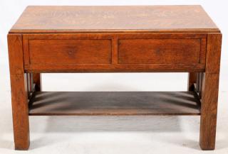 Appraisal: UNITED TABLE BED CO ARTS CRAFTS OAK TABLE BED H