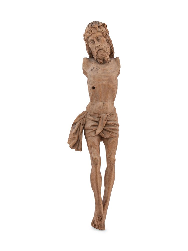 Appraisal: A South German Fragmentary Wood Corpus Figure A South German