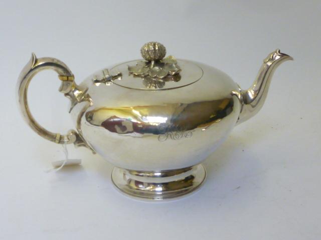 Appraisal: AN EARLY VICTORIAN TEAPOT maker's mark JA over JA London