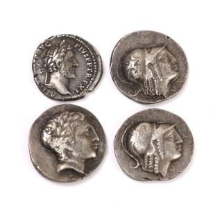 Appraisal: Four Roman Coins Four Roman coins