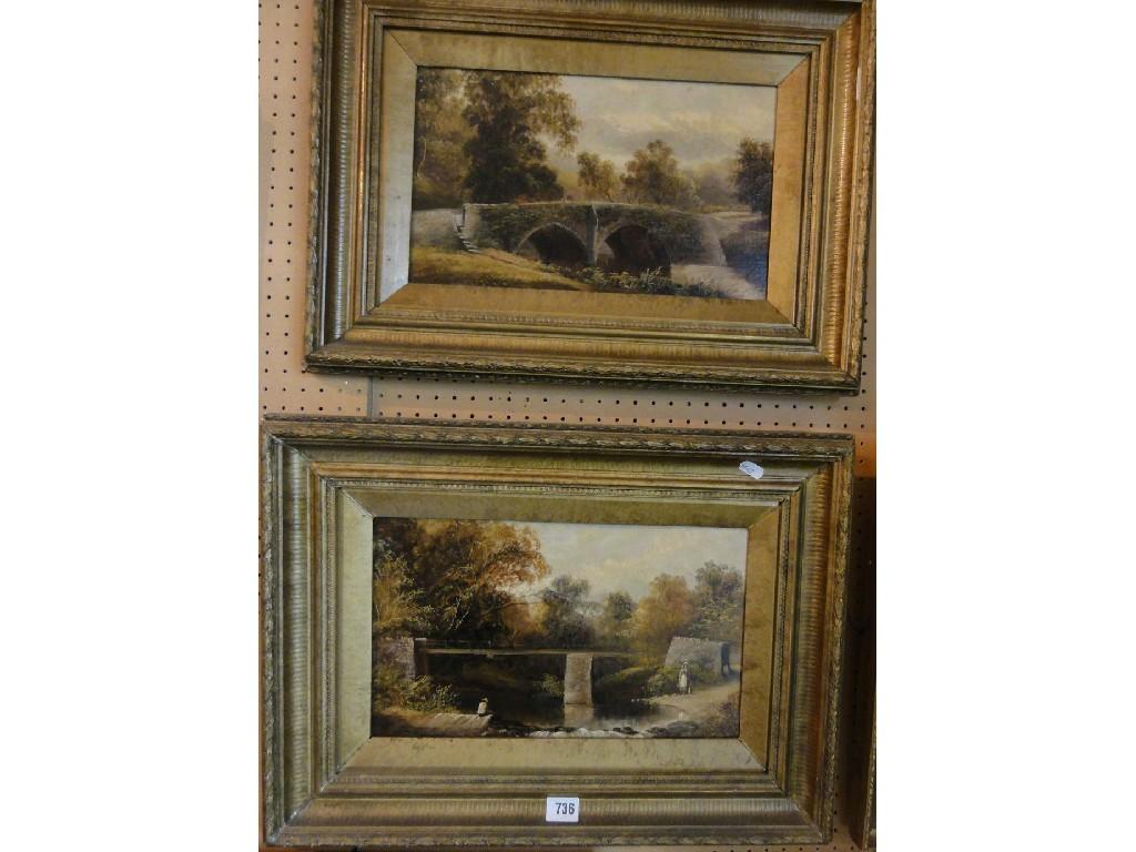 Appraisal: A pair of early th century oil paintings on canvas