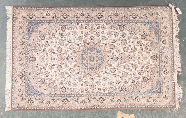 Appraisal: Fine Nain rug Iran circa approx x