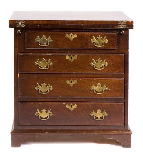 Appraisal: A George III style mahogany bachelors chest height in width