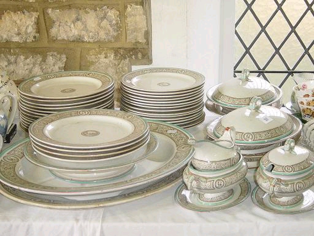 Appraisal: A quantity of Victorian Olympia pattern dinnerwares with brown printed