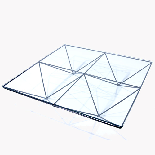 Appraisal: PAOLO PIVA Alanda coffee table with glass top on enameled