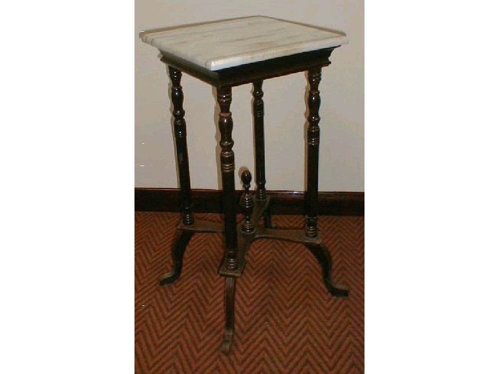 Appraisal: A marble top jardiniere stand