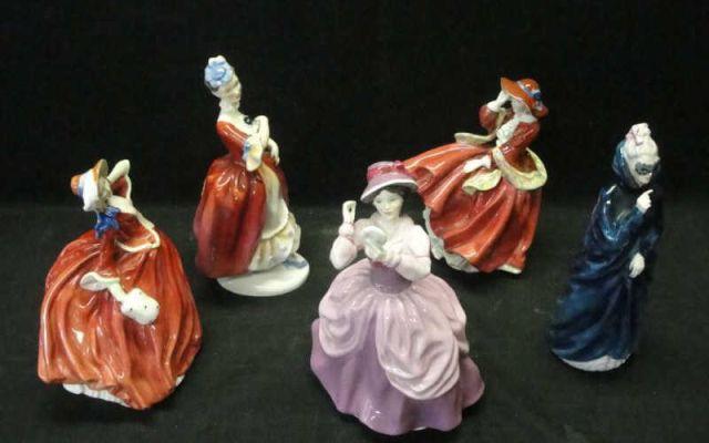 Appraisal: ROYAL DOULTON Figurines Ladies with Hats Masks Series HN HN