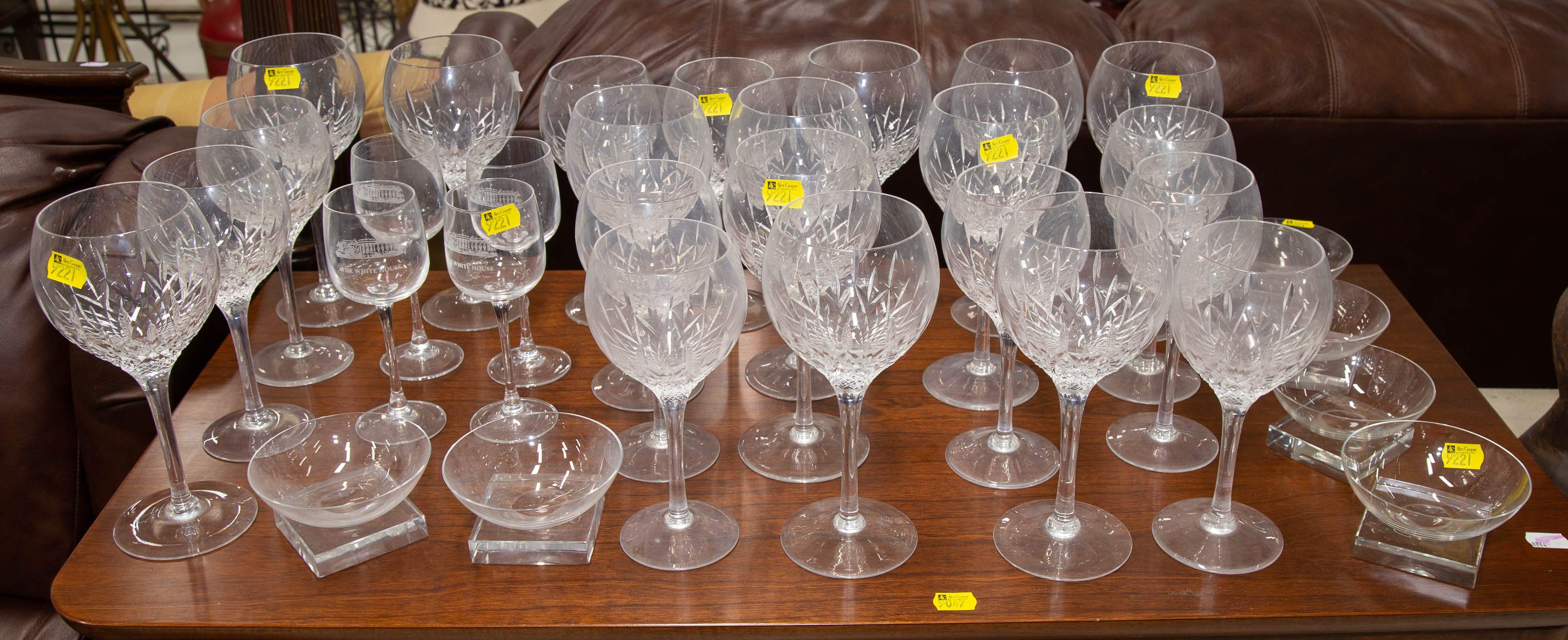 Appraisal: ASSORTED STEMWARE GLASS Includes four White House stems and six