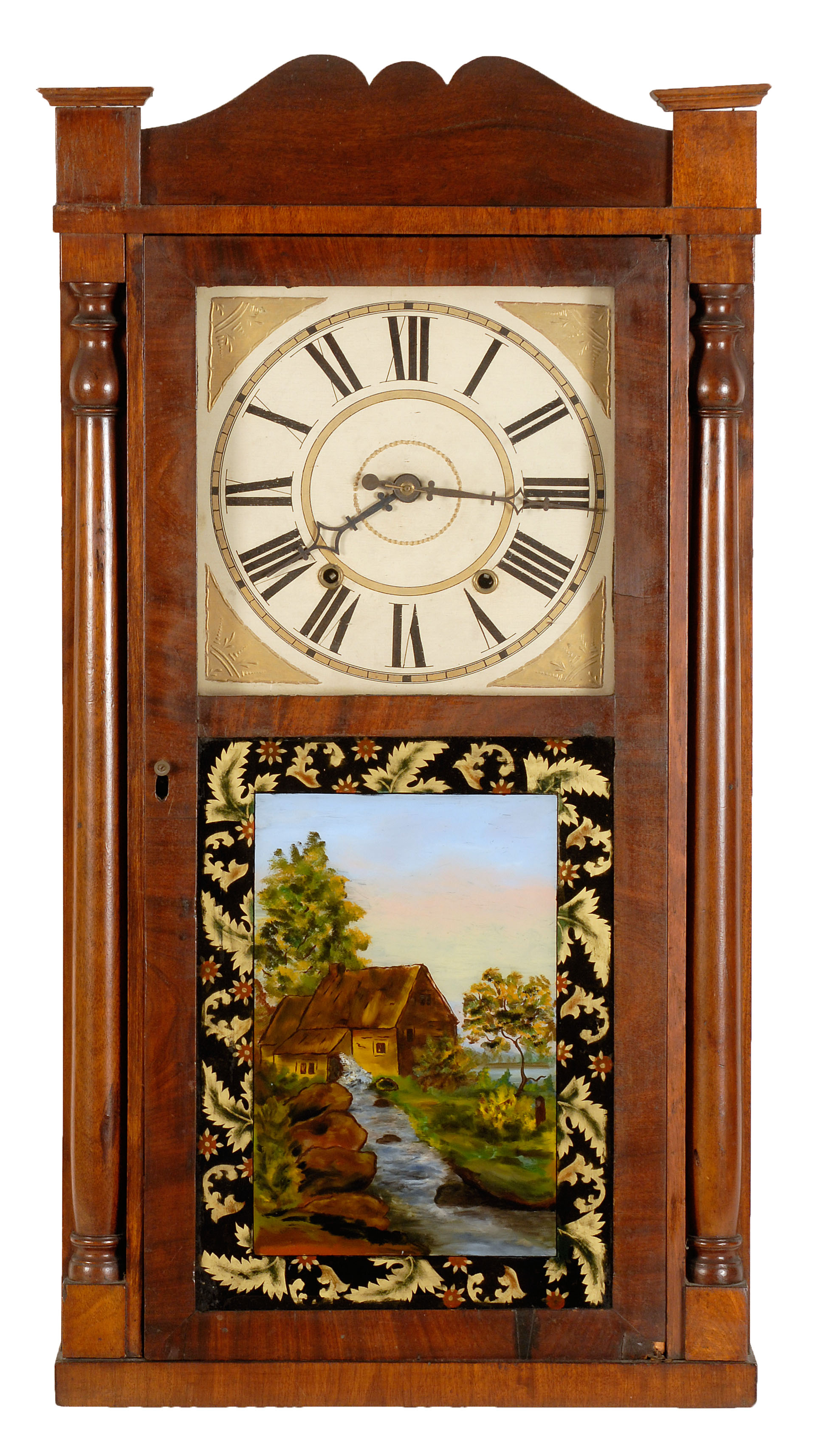 Appraisal: SHELF CLOCK th CenturyBy Daniel Pratt Jr of Reading Massachusetts