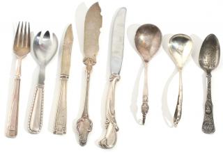 Appraisal: Pieces of Assorted Silver Flatware Three spoons one Danish one