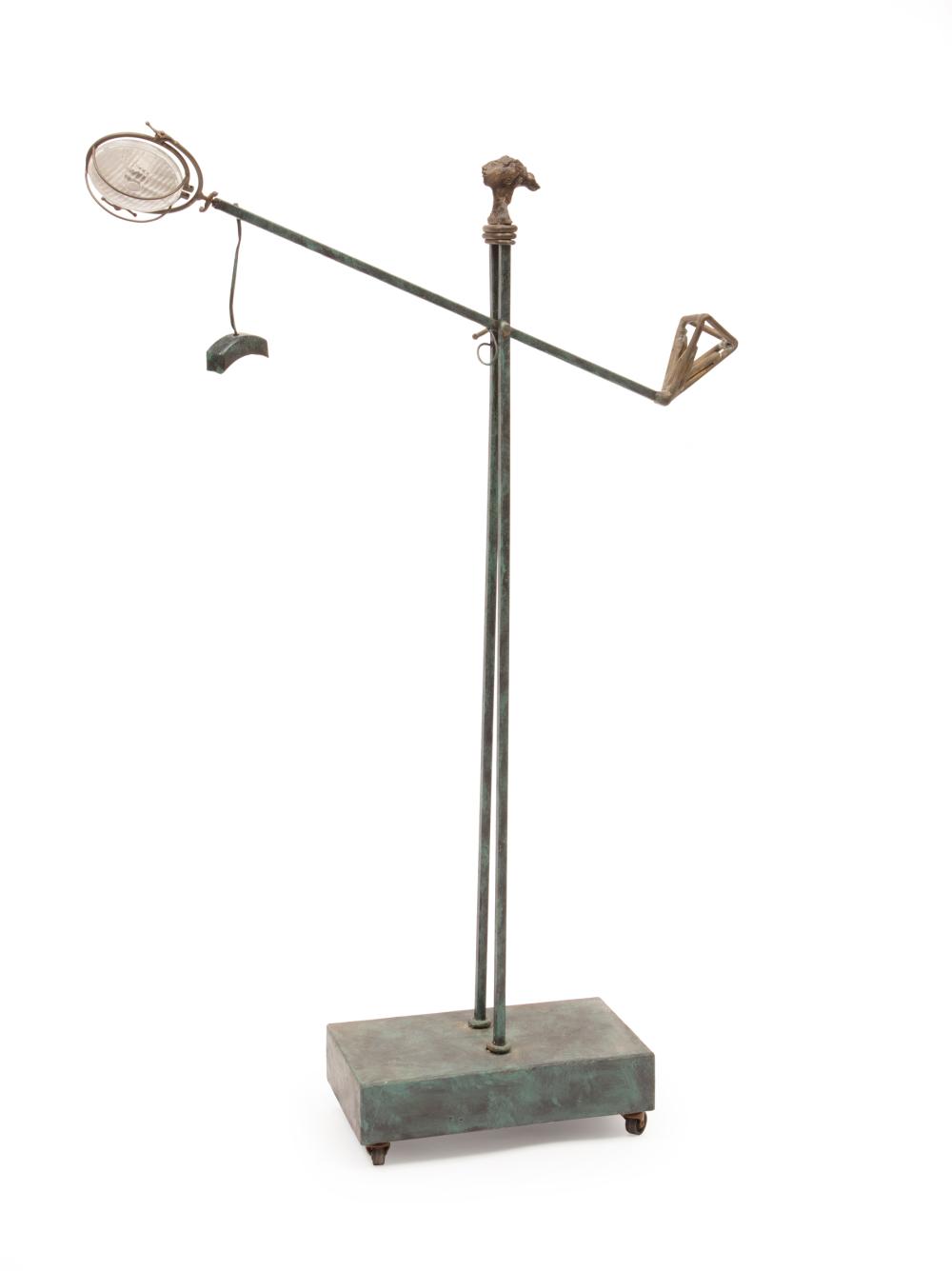 Appraisal: Mario Villa Nicaraguan New Orleans - Patinated Metal Floor Lamp